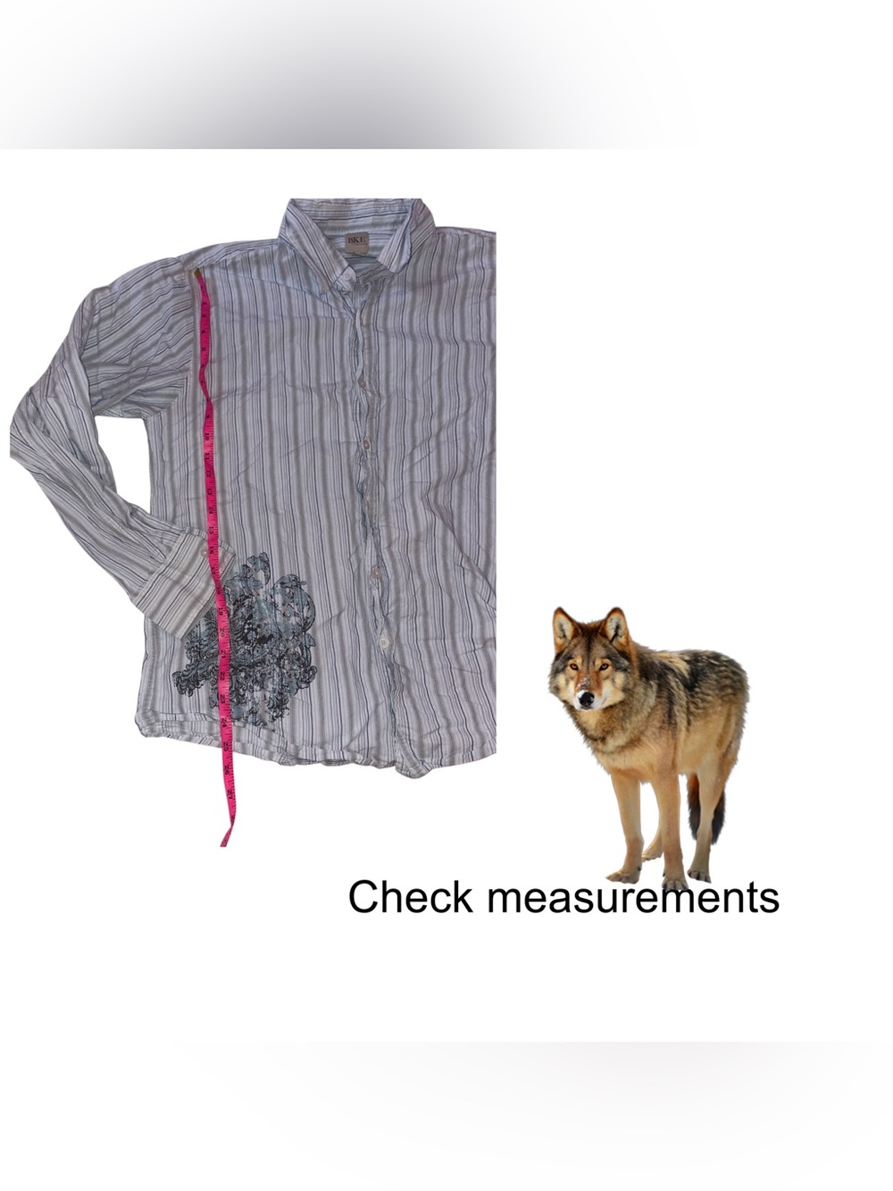 striped button down top - Picture 2 of 3